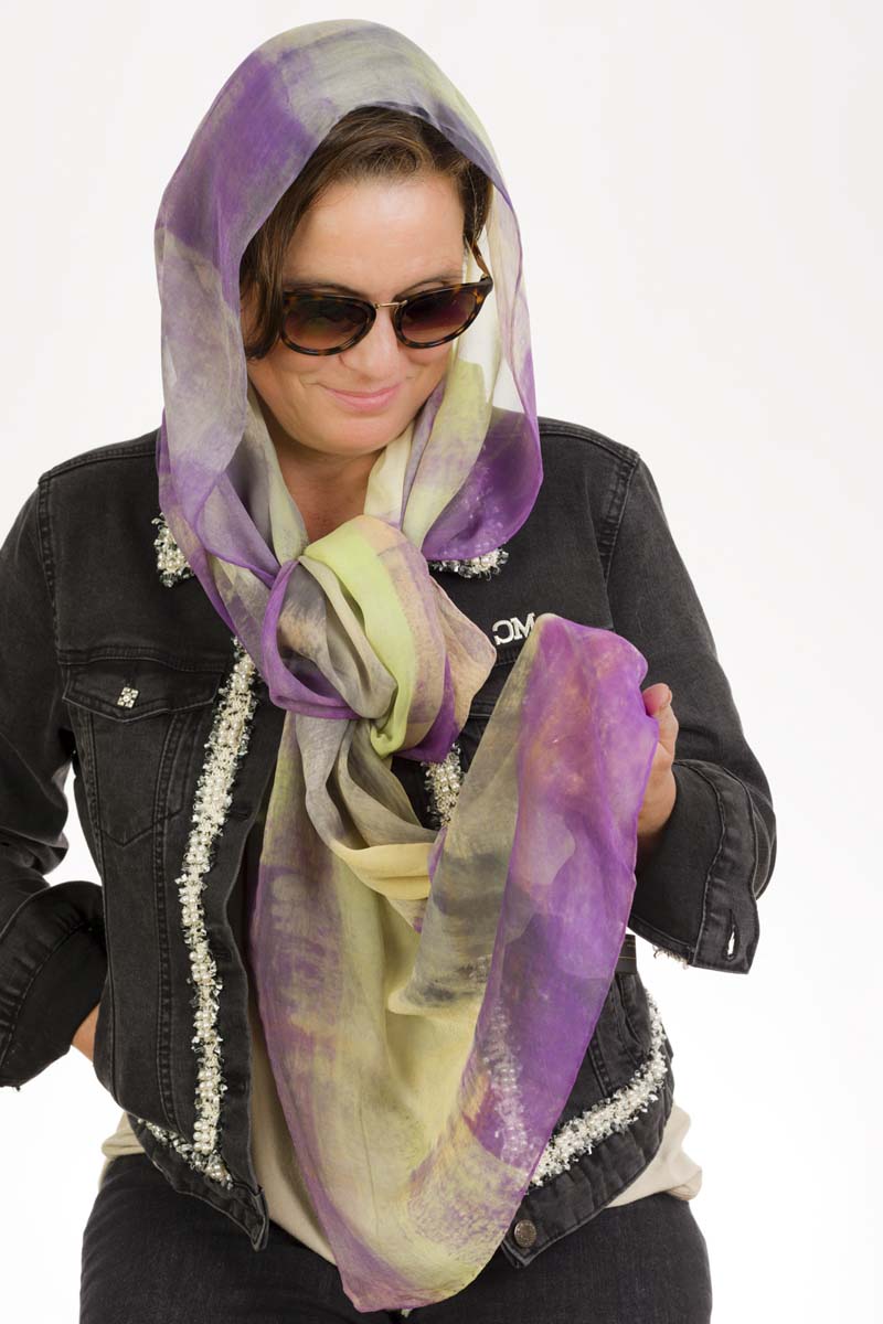 elegant scarf of natural silk ideal complement